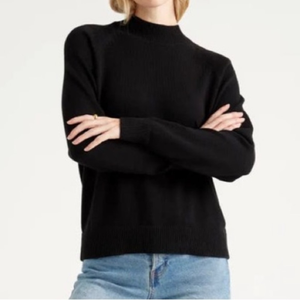 Quince Organic Cotton Mock Neck Sweater - Picture 12 of 14